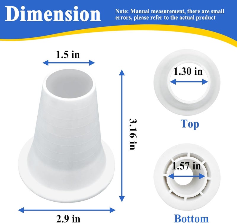 Ebrmeiwo GW9000 GW9015 Cone Reducer, Automatic Pool and Spa Cleaner Replacement Part, White - Image 2